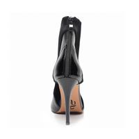 Black womens closed toe vegan dance shoes