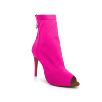 Shabina Solid Color Stretch Latin Dance Booties