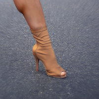 Shabina Solid Color Stretch Latin Dance Booties