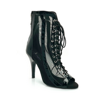 Sierra Open Toe Lace Up Dance Booties