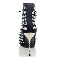 Diamantina Crystal Ankle Boots – Womens Latin Dance Shoes with Heels