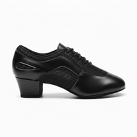 Flex Practice Soft Black Latin Dance Shoes – 1.5'' Heel with Suede Sole