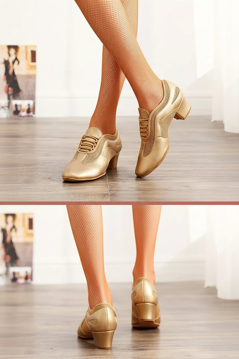 Gold dance practice shoes flex sole