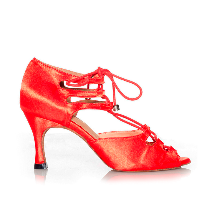 Skylar - Tan Satin and Mesh Strappy Dance Shoes (Street Sole) – Adore Dance  Shoes