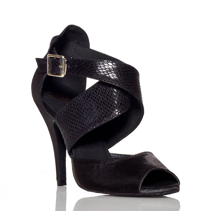 Jorjet - Open Toe Thick Crossing Latin Dance Shoes