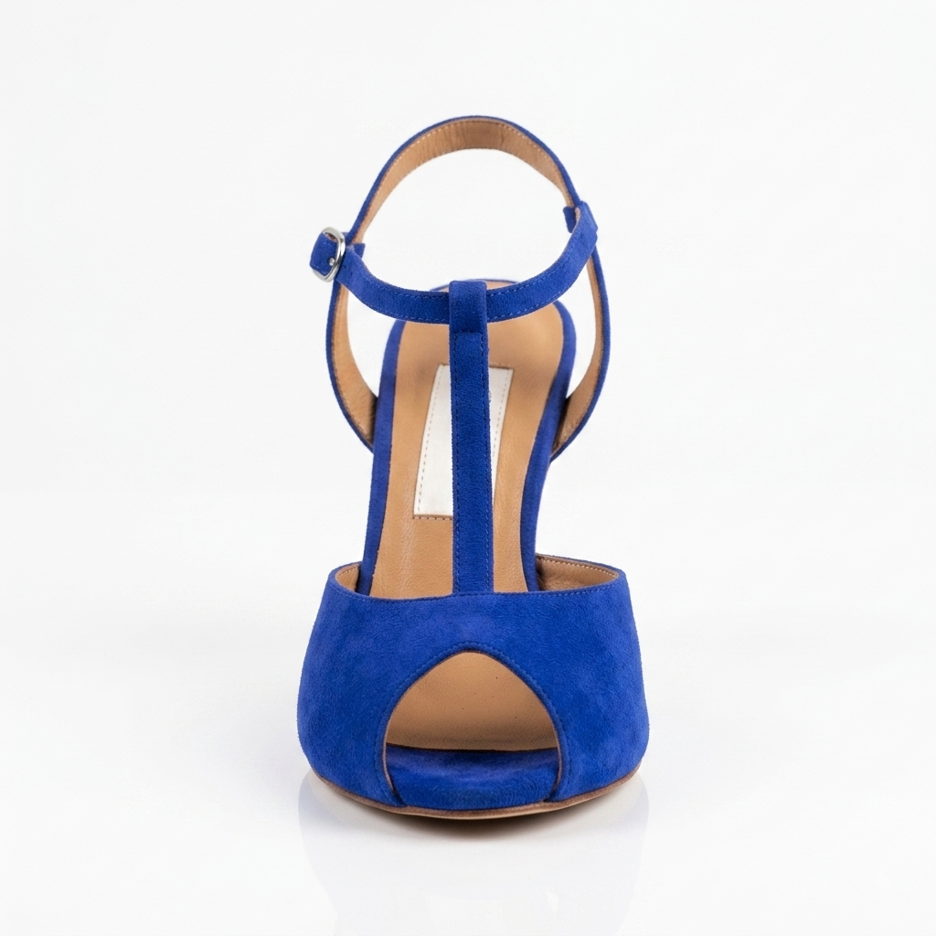 Comme il Faut Blue Suede - T-strap Argentine Tango Shoes