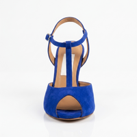 Comme il Faut Blue Suede - T-strap Argentine Tango Shoes