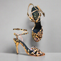 Diamante - Animal Print Tango Dance Shoes (Leather Sole)