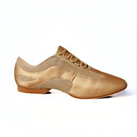 Practice Soft Shoe - Gold 1/2" heel - Ballroom Jazz Latin (Suede Sole)