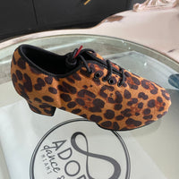Flex Leopard Print Split Sole Practice Teacher Dance Shoes (Suede Sole)