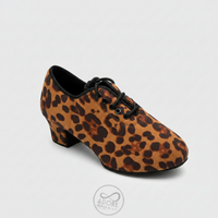 Flex Leopard Print Split Sole Practice Teacher Dance Shoes (Suede Sole)
