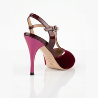 Comme il Faut Wine Velvet - T-strap Argentine Tango Shoes