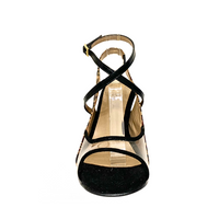 Margarita - Acrylic and Gold Paisley Tango Dance Shoes (Leather Sole)