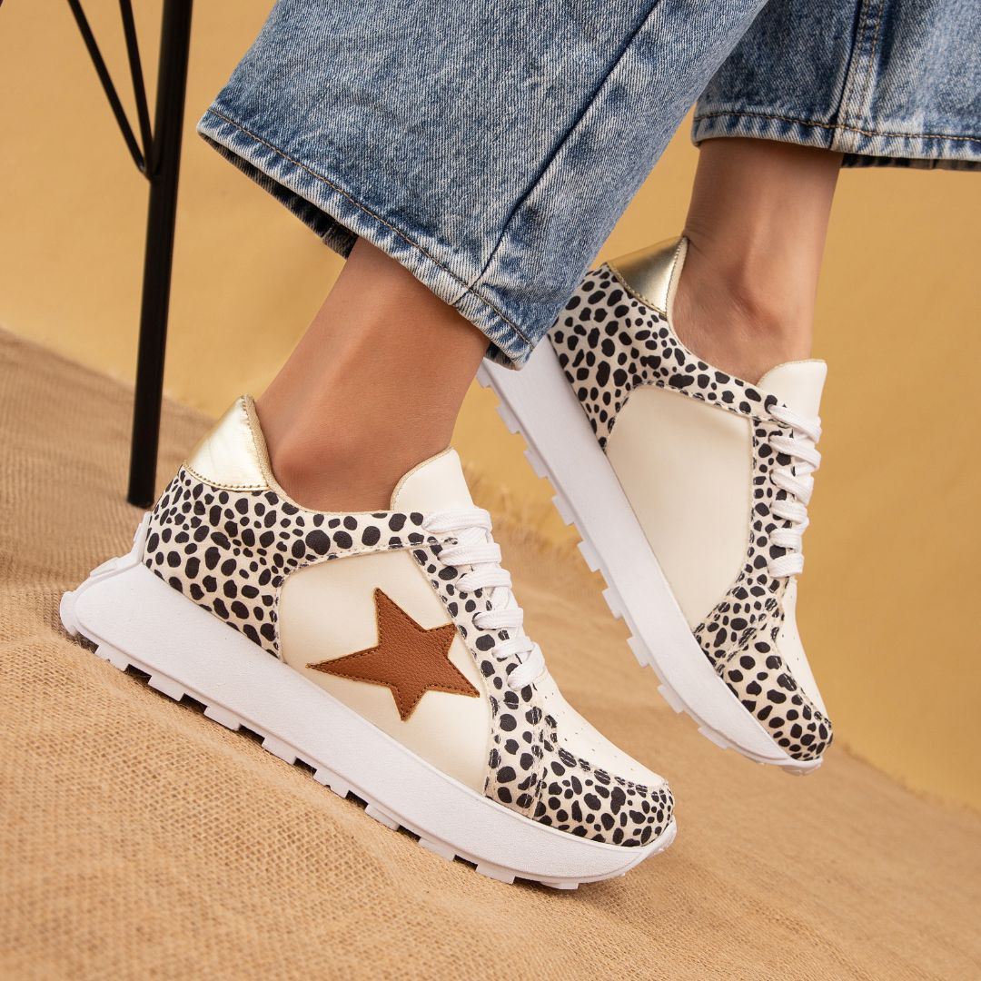 Cheetah print athletic shoes on sale