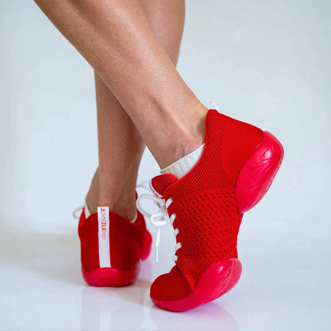 Red dance sneakers sales