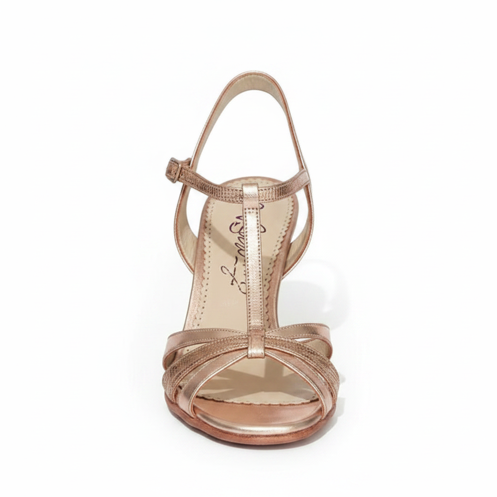 NEO Copper Leather and Snake Argentine Tango Shoes