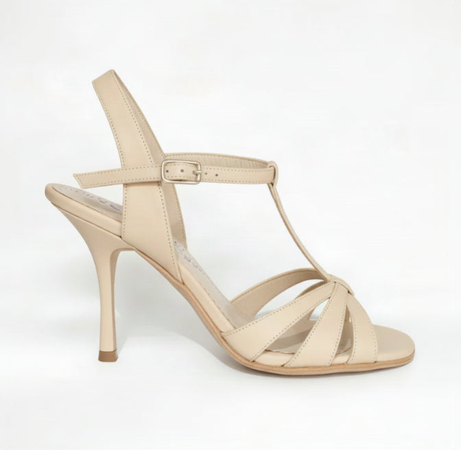 NEO cream Tstrap tango shoes