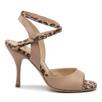 Nude Leather and Leopard NEO Tango Argentine Shoes