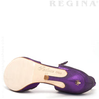 Buenos Aires- Shimmery Purple Tango Shoes Leather Sole