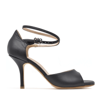 California - Black Tango Shoes Leather Sole