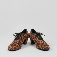 Flex Leopard Print Split Sole Practice Teacher Dance Shoes (Suede Sole)