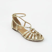 Flat dance sandal in gold