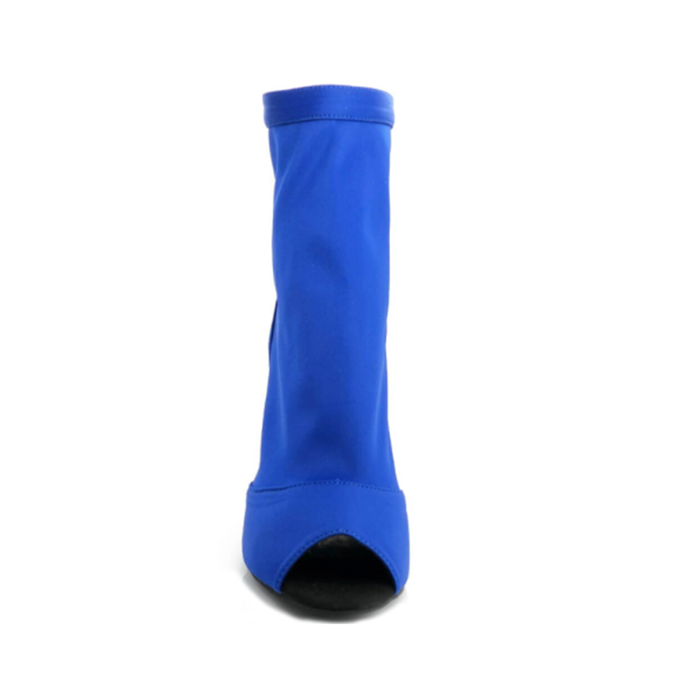 Shabina Solid Color - Stretch Lycra Sock Dance Booties (Suede Sole)