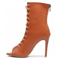 Sofiya True Nudes - Shade 5 Open Toe Cut Out Dance Bootie (Street Sole)