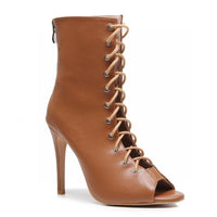 Sofiya True Nudes - Shade 6 Open Toe Cut Out Dance Bootie (Street Sole)