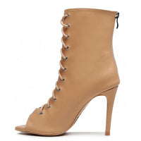 Sofiya True Nudes - Shade 3 Open Toe Cut Out Dance Bootie (Street Sole)