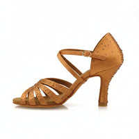Starry Brown Premier Flexible Sole Salsa Ballroom Latin Dance Shoes