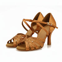 Starry Brown Premier Flexible Sole Salsa Ballroom Latin Dance Shoes