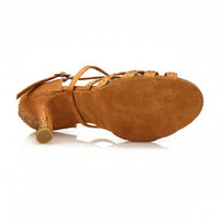 Starry Brown Premier Flexible Sole Salsa Ballroom Latin Dance Shoes