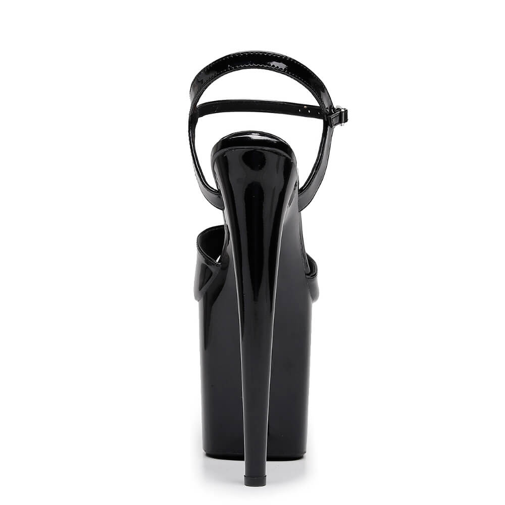Tate - Black Wet Look - Street Sole