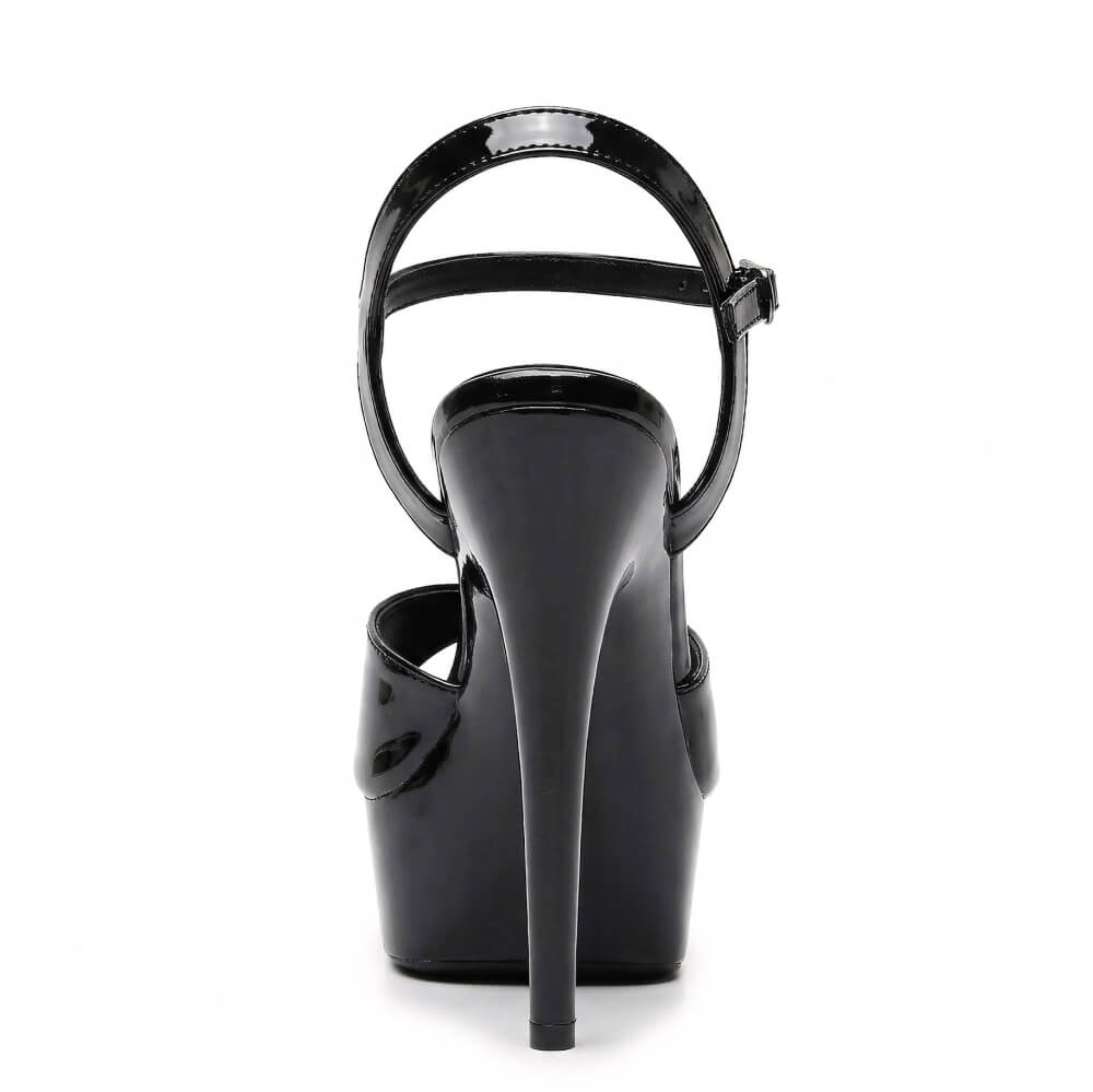 Tate - Black Wet Look - Street Sole