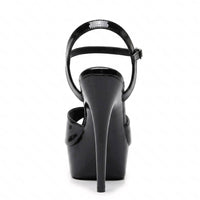 Tate - Black Wet Look - Street Sole
