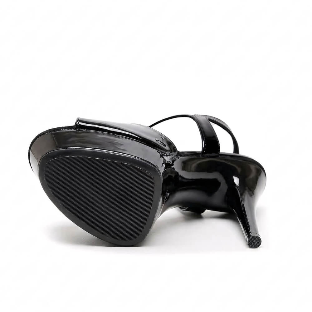 Tate - Black Wet Look - Street Sole