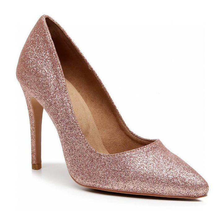 Adira Classic Pump rose gold glitter vegan latin dance shoes