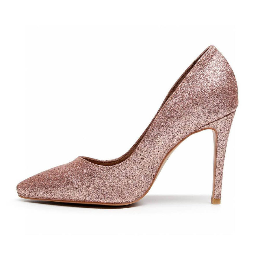 Adira Classic Pump rose gold glitter vegan latin dance shoes