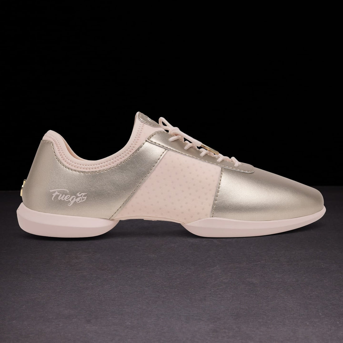 slim fit dress slacks PJJUU Beautiful Crystal Champagne Color Flat Shoes main image 0