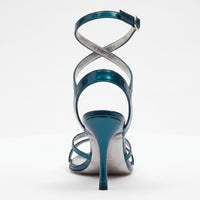 Acrylic and Azul Petroleum Leather NEO Argentine Tango Shoes