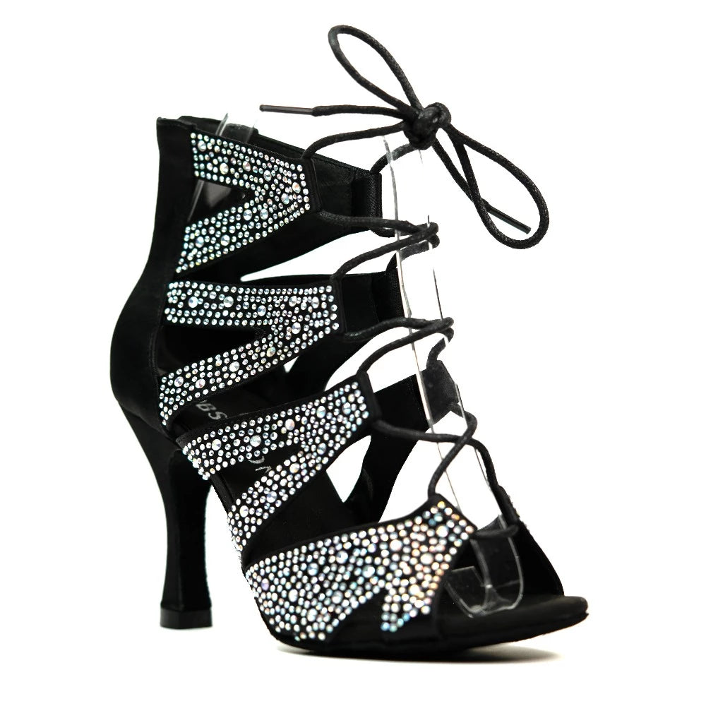 Selena Adjustable Crystal Bootie - Stylish Latin dance shoes