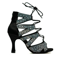 Selena Adjustable Crystal Bootie - Stylish Latin dance shoes