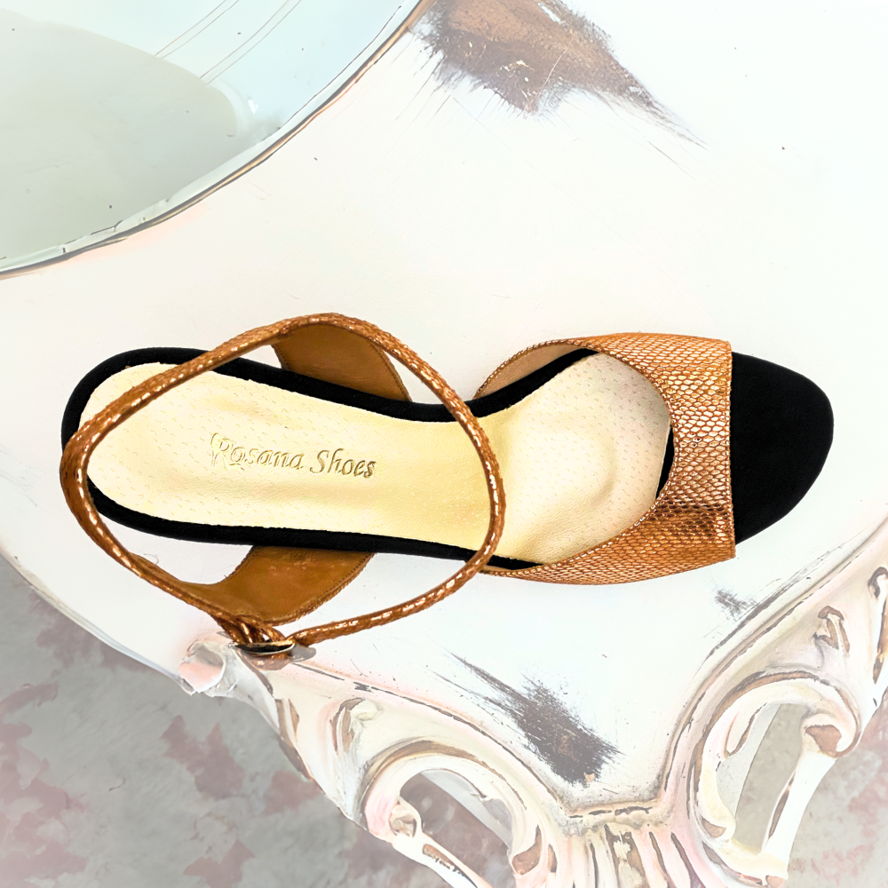 Vibori Copper Tango Shoes | Argentine-Made with 3.5" Heel 7 / Copper / 3.5" Vibori Copper Tango Shoes | Argentine-Made with 3.5" Heel 7 / Copper / 3.5"