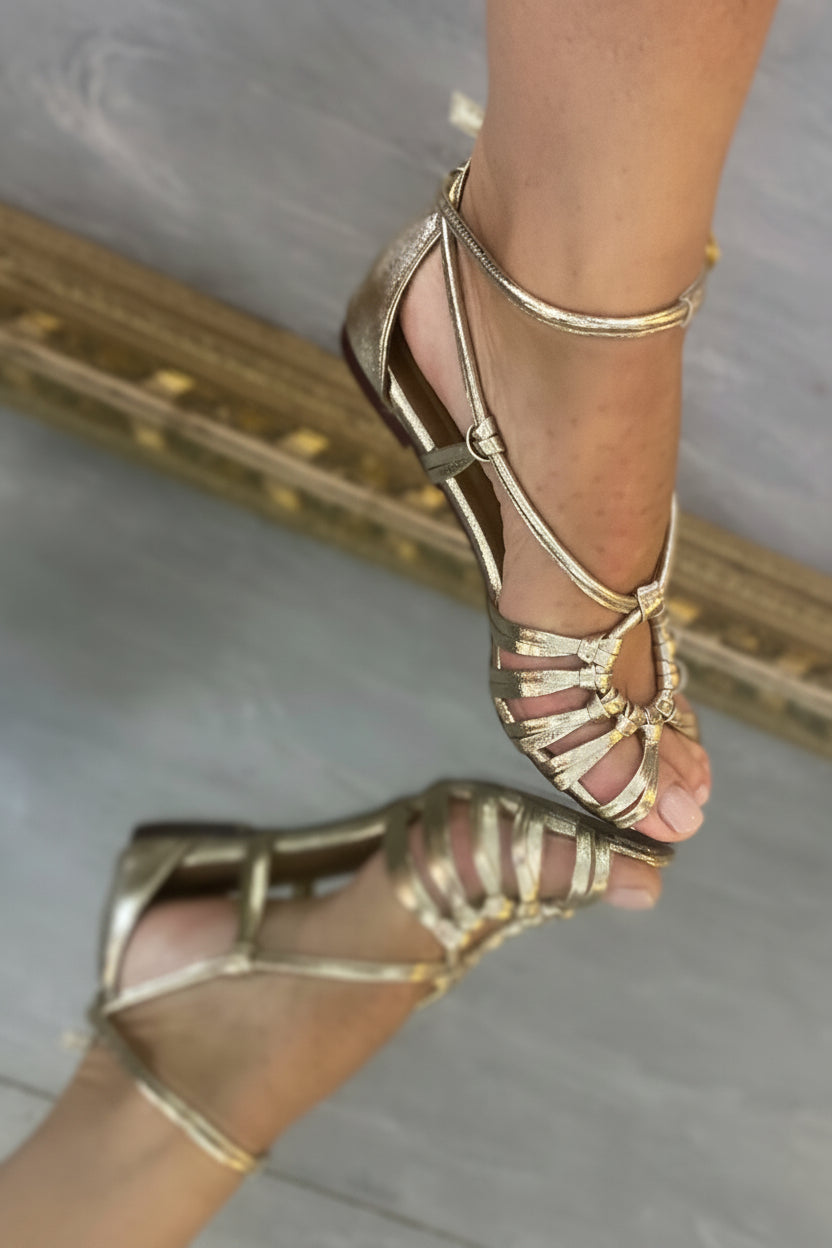 Grace gold sandal looks great on the foot