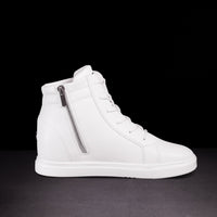 White Fuego dance shoes with wedge heel