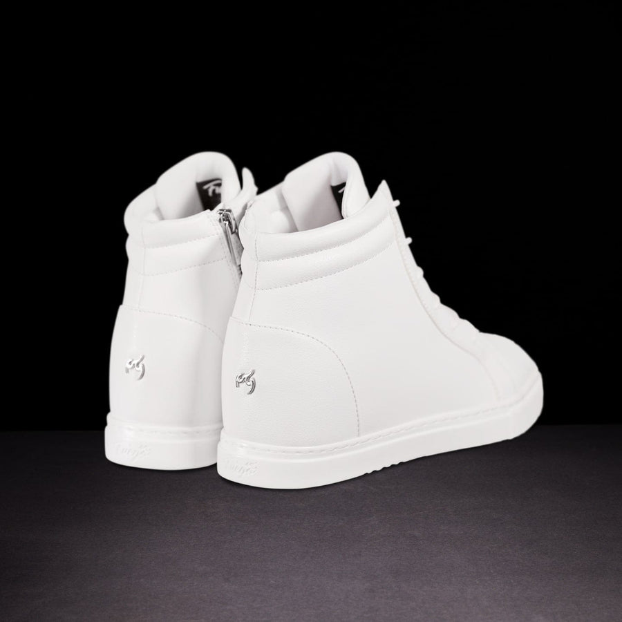 White Fuego dance shoes with wedge heel