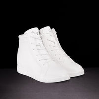 White Fuego dance shoes with wedge heel