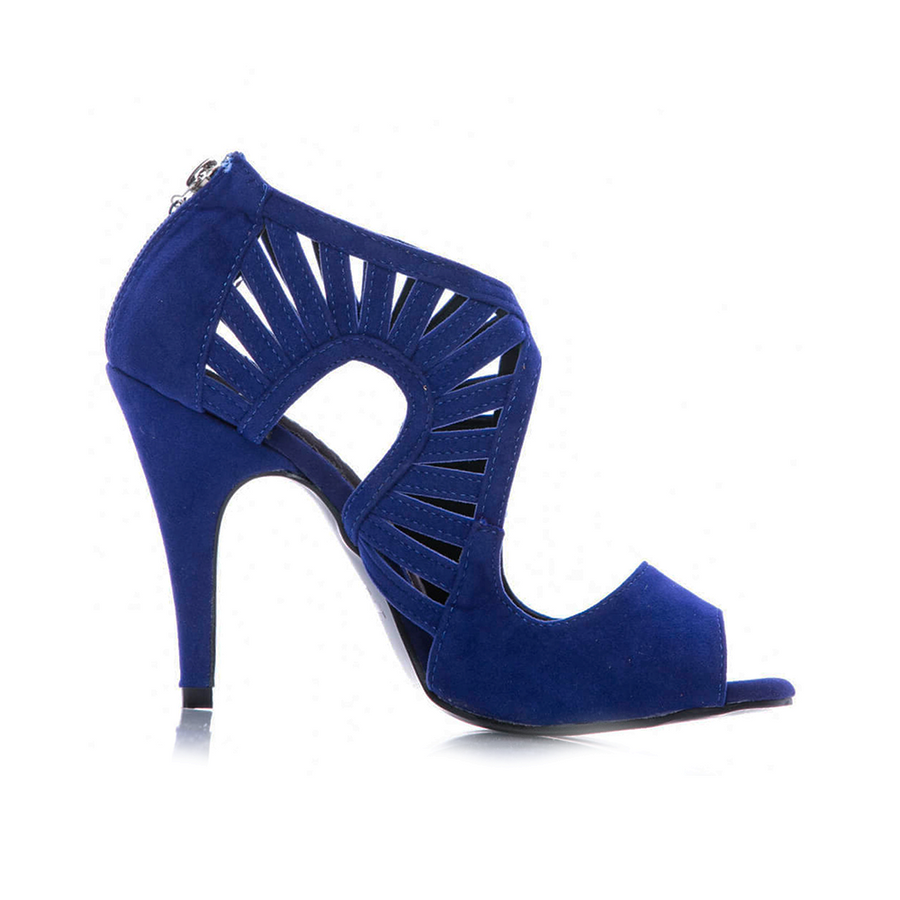 Camila Faux Suede Open Toe Cutout Stiletto Dance Shoes Street