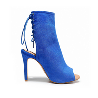 Champion - Blue Open Back Ankle Dance Boots (Street Sole)